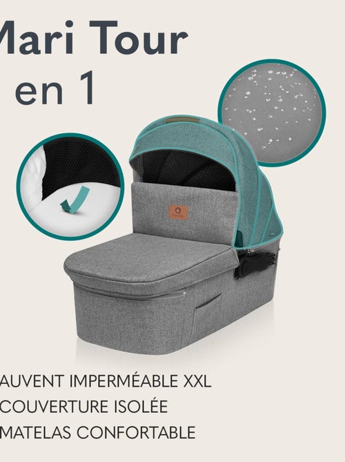 Poussette combinée 2en1 Lionelo Mari Tour - Grandes roues - Housse de pluie et plus - Kiabi Poussette combinée 2en1 Lionelo Mari Tour - Grandes roues - Housse de pluie et plus - Kiabi