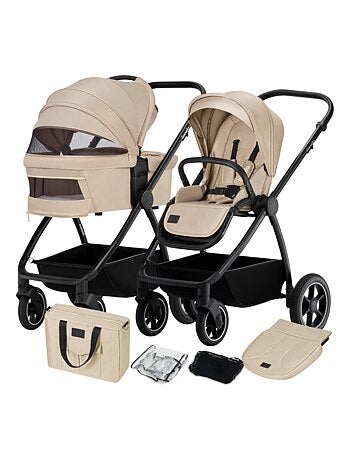 Poussette combinée 2en1 LIONELO Meril - Jusqu'à 22kg - Pack poussette, Nacelle, sac et accessoires
