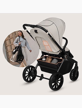 Poussette combinée 2en1 LIONELO Mika Plus - Pack poussette, Nacelle - Accessoires