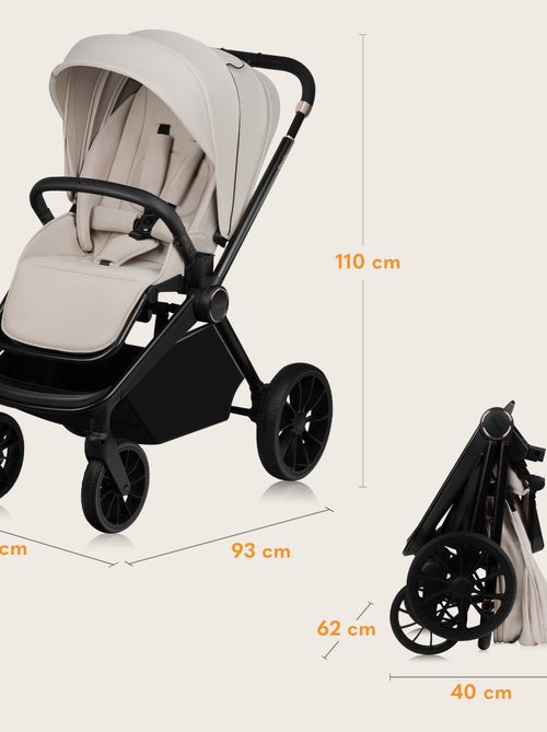 Poussette combinée 2en1 LIONELO Mika Plus - Pack poussette, Nacelle, sac et accessoires - Kiabi