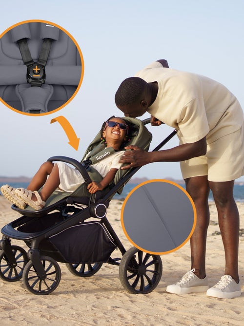 Poussette combinée 2en1 LIONELO Mika Plus - Pack poussette, Nacelle, sac et accessoires - Kiabi