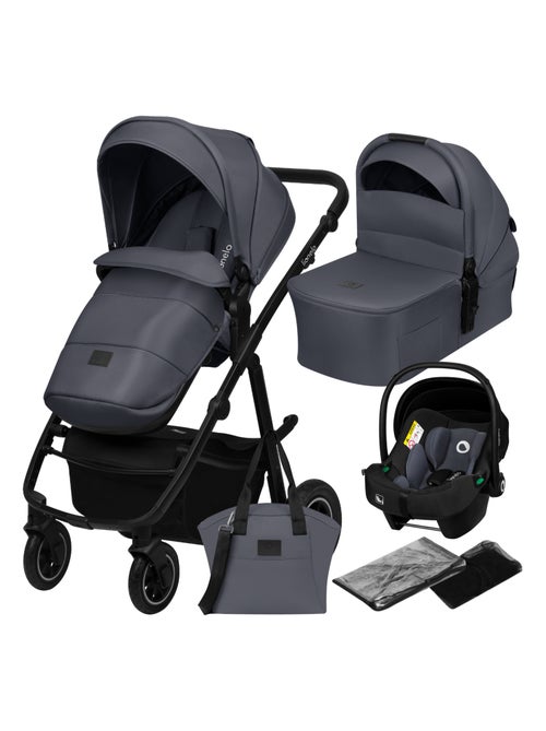 Poussette combinée 3en1 LIONELO Amber Plus - Pack poussette, Nacelle, Siege auto, sac et accessoires - Kiabi