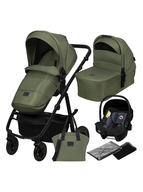 Poussette combinée 3en1 LIONELO Amber Plus - Pack poussette, Nacelle, Siege auto, sac et accessoires - Kiabi