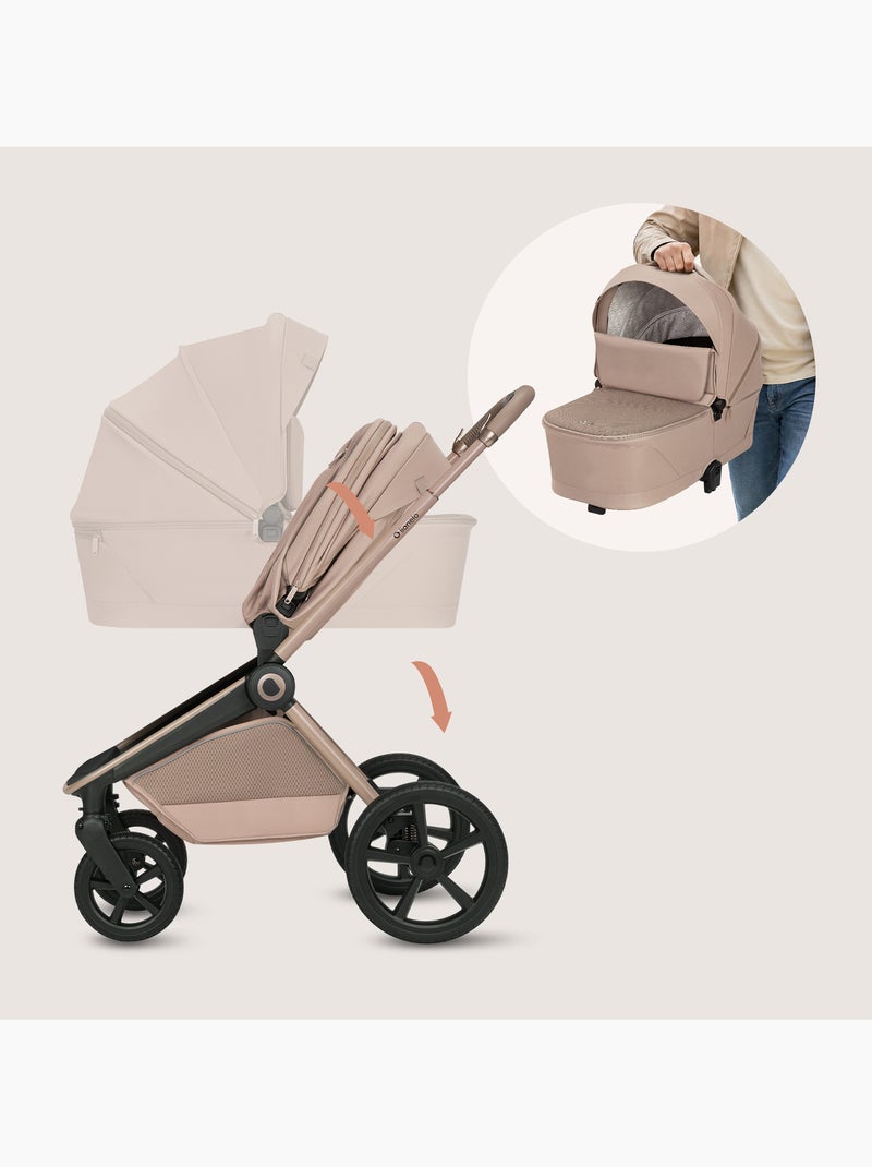 Poussette combinée duo 2en1 LIONELO Freya - Nacelle - Accessoires Beige - Kiabi