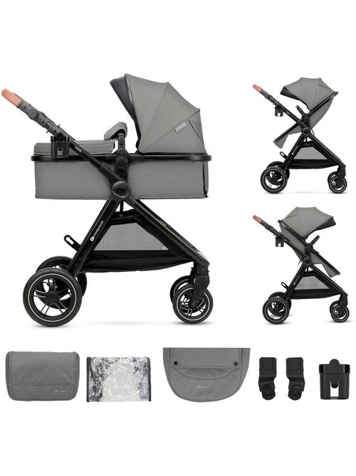 Poussette combinée Kinderkraft ESME 2 en 1, nacelle convertible, pliage compact, travel system - Kiabi Poussette combinée Kinderkraft ESME 2 en 1, nacelle convertible, pliage compact, travel system - Kiabi