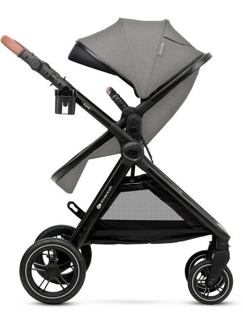 Poussette combinée Kinderkraft ESME 2 en 1, nacelle convertible, pliage compact, travel system - Kiabi Poussette combinée Kinderkraft ESME 2 en 1, nacelle convertible, pliage compact, travel system - Kiabi