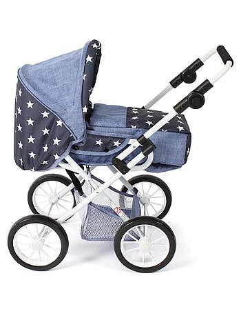 Poussette combinée Leni Rose bleu marine avec pois