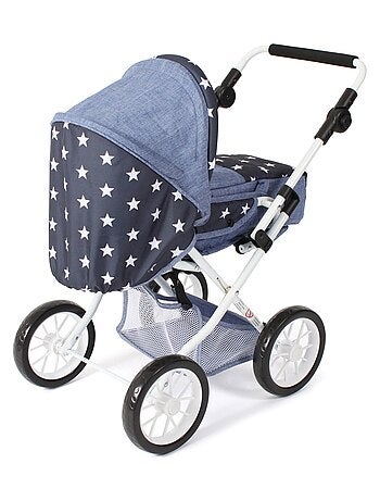 Poussette combinée Leni Rose bleu marine avec pois