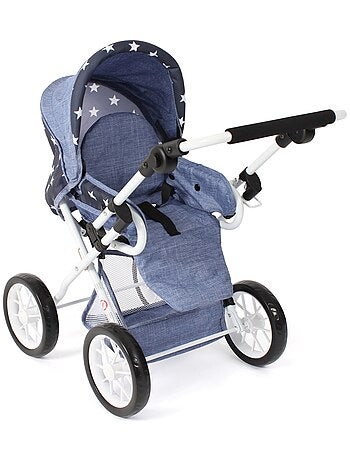 Poussette combinée Leni Rose bleu marine avec pois