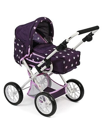 Poussette combinée Leni Étoiles Violet pour poupée