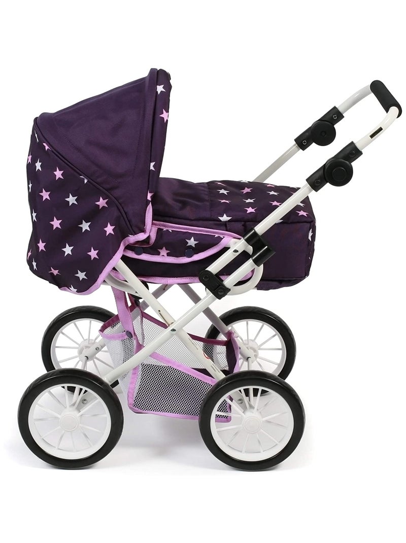 Poussette combinée Leni Étoiles Violet pour poupée Violet - Kiabi