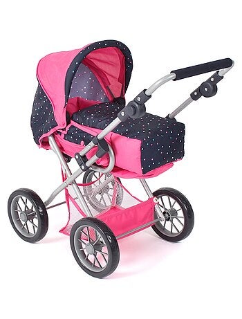 Poussette combinée Leni Rose bleu marine avec pois
