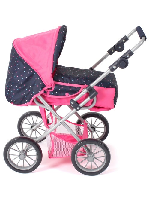 Poussette combinée Leni Rose bleu marine avec pois - Kiabi