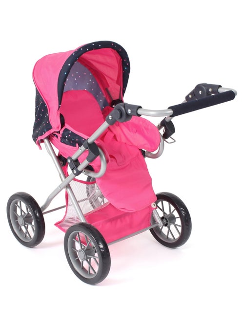 Poussette combinée Leni Rose bleu marine avec pois - Kiabi