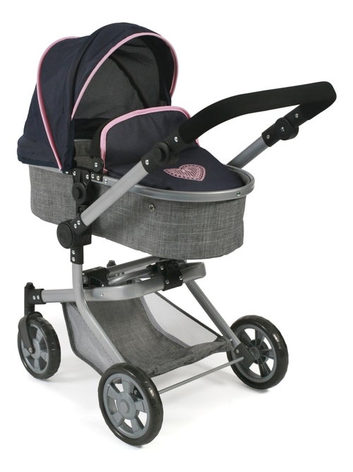 Poussette combinée Mika, gris - bleu foncé - Kiabi