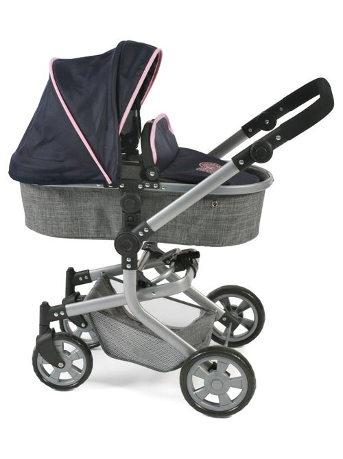 Poussette combinée Mika, gris - bleu foncé - Kiabi