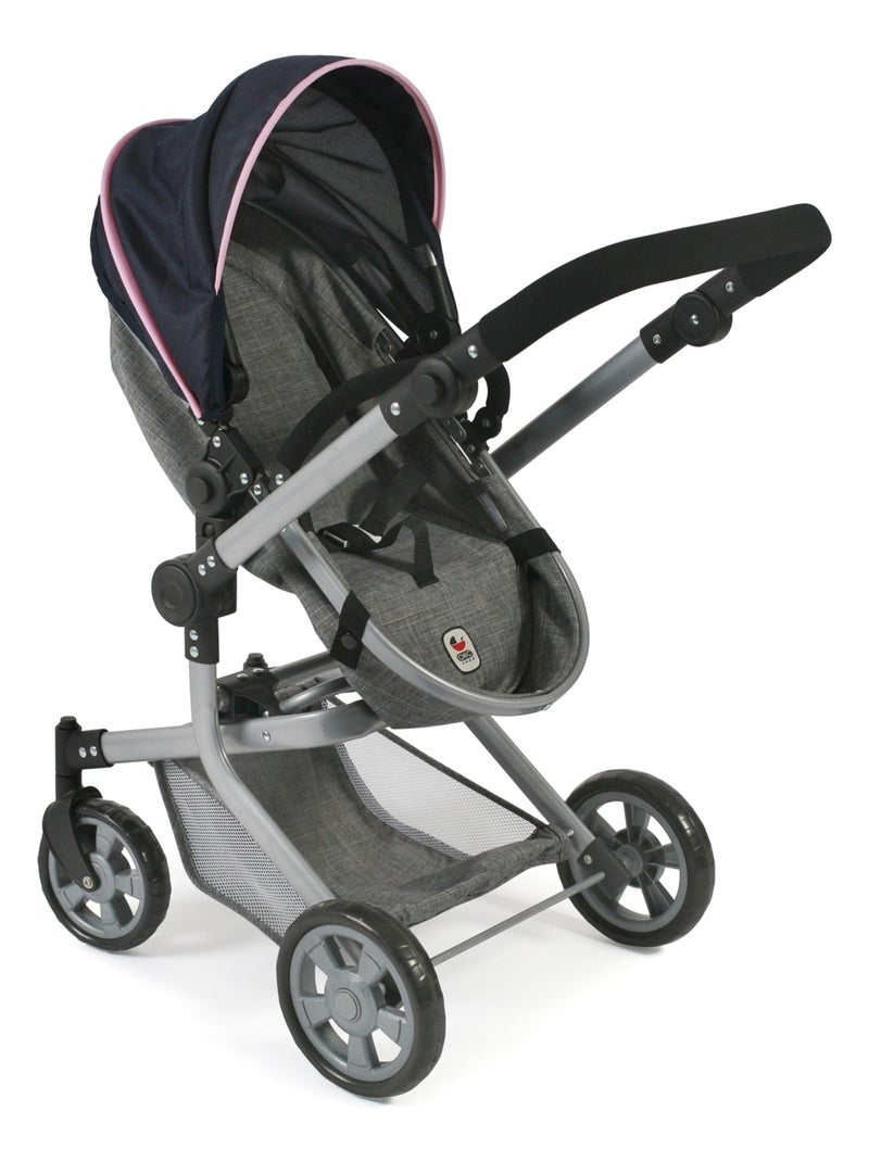 Poussette combinée Mika, gris - bleu foncé Bleu - Kiabi