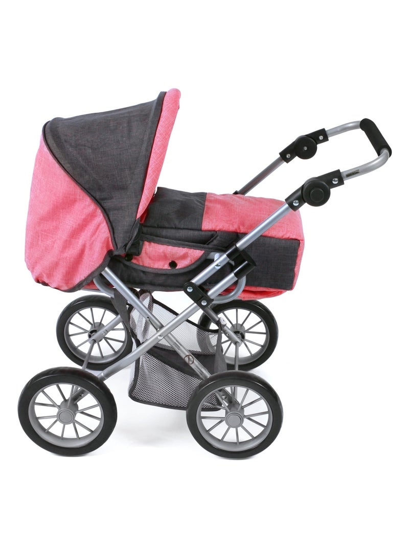 Poussette combinée pour poupée LENI, anthracite - rose Gris - Kiabi