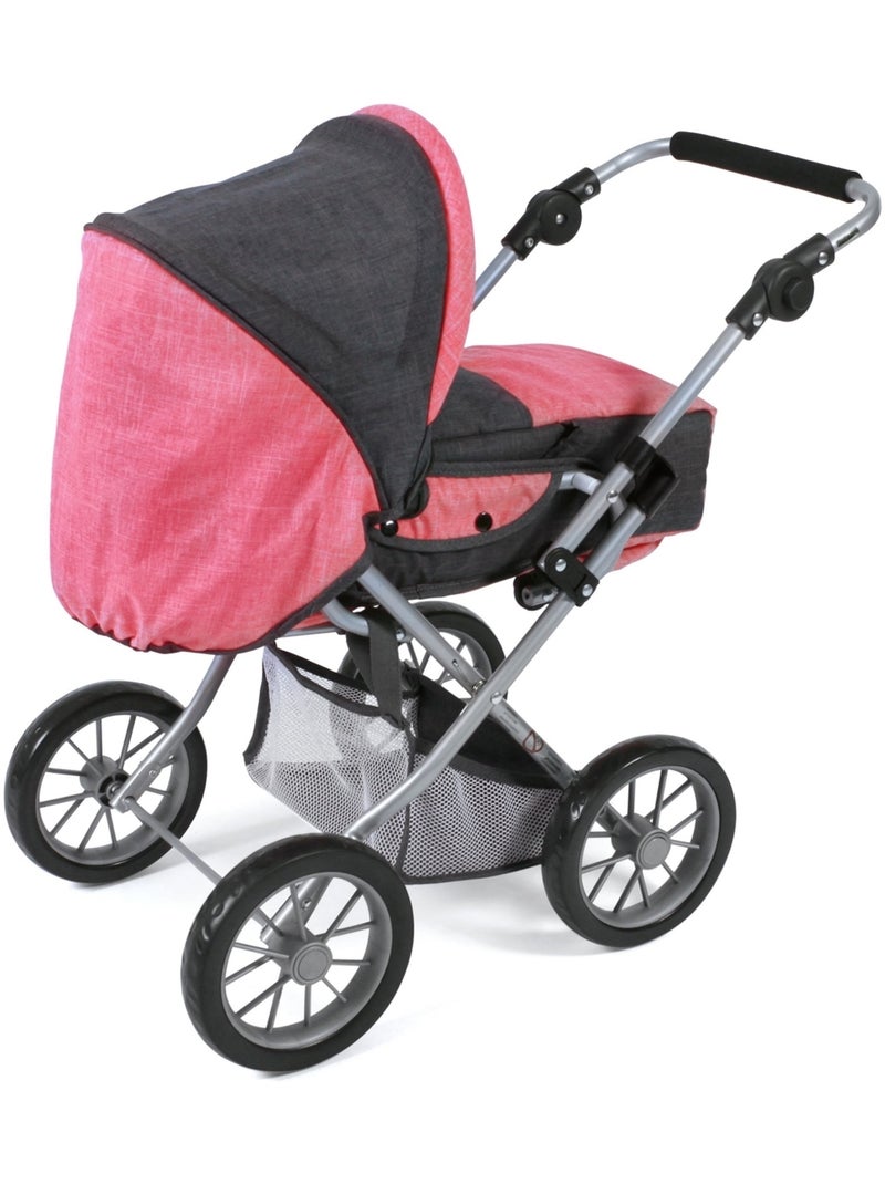 Poussette combinée pour poupée LENI, anthracite - rose Gris - Kiabi