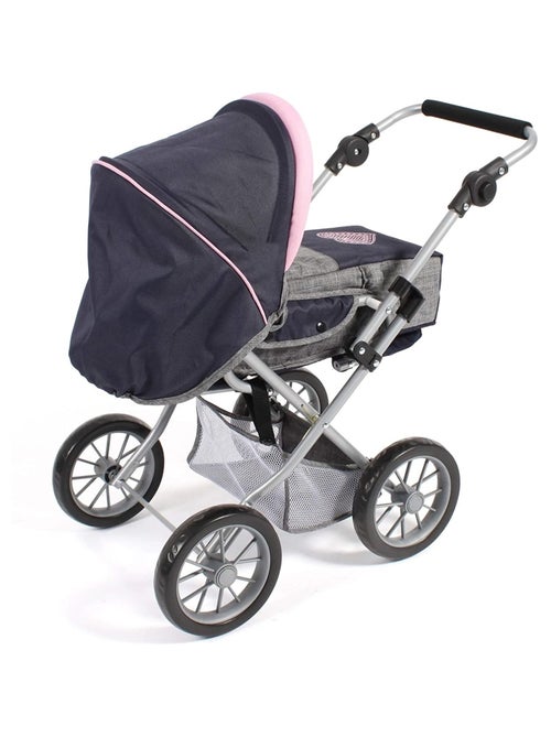 Poussette combinée pour poupée LENI, bleu marine - gris - Kiabi