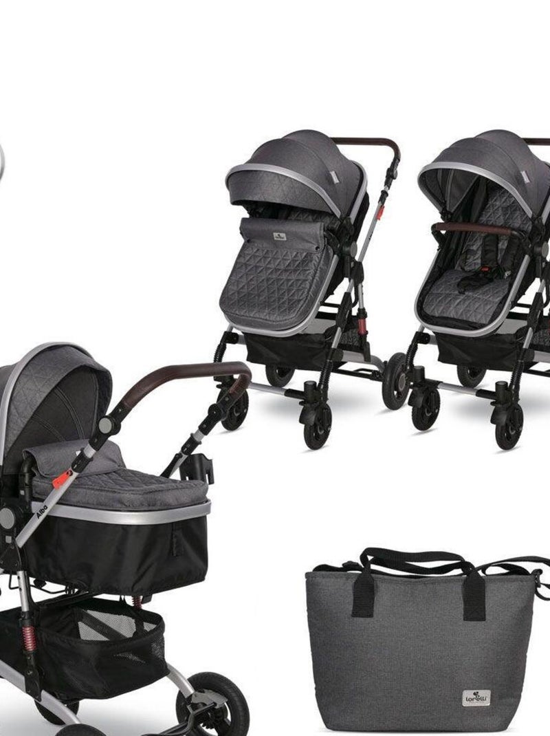 Poussette combinée transformable  2 en 1  Alba Lorelli - gray Gris - Kiabi