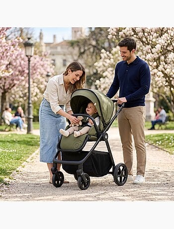 Poussette combinée trio Coco Asalvo
