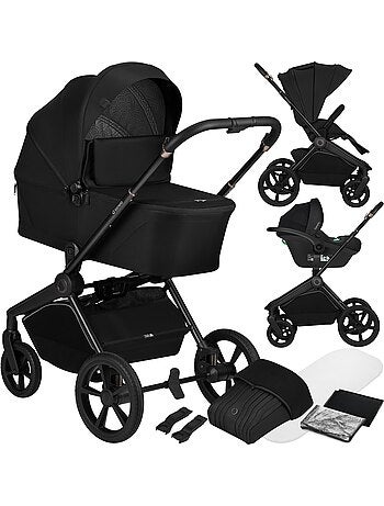 Poussette combinée trio 3 en 1 LIONELO Freya - Siège auto 0+ - Nacelle - Habillage pluie