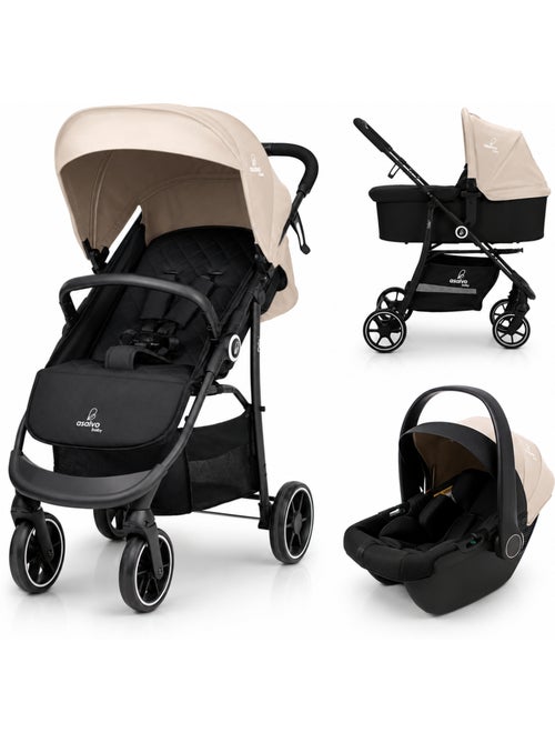 Poussette combinée trio 3 en 1 Oslo 2 Asalvo - Kiabi Poussette combinée trio 3 en 1 Oslo 2 Asalvo - Kiabi