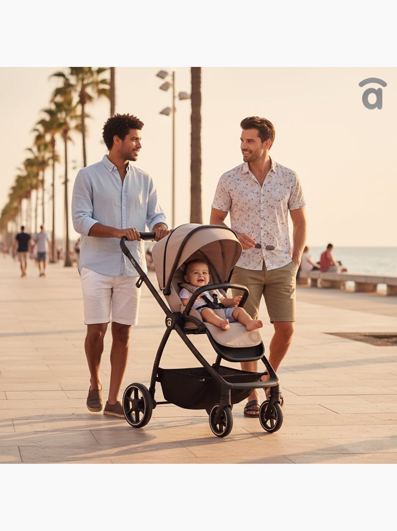 Poussette combinée trio 3 en 1 Rodas Asalvo Beige - Kiabi
