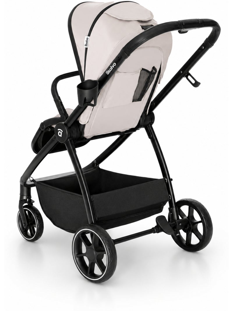 Poussette combinée trio 3 en 1 Rodas Asalvo Beige - Kiabi