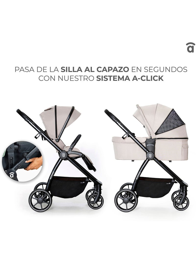 Poussette combinée trio 3 en 1 Rodas Asalvo Beige - Kiabi
