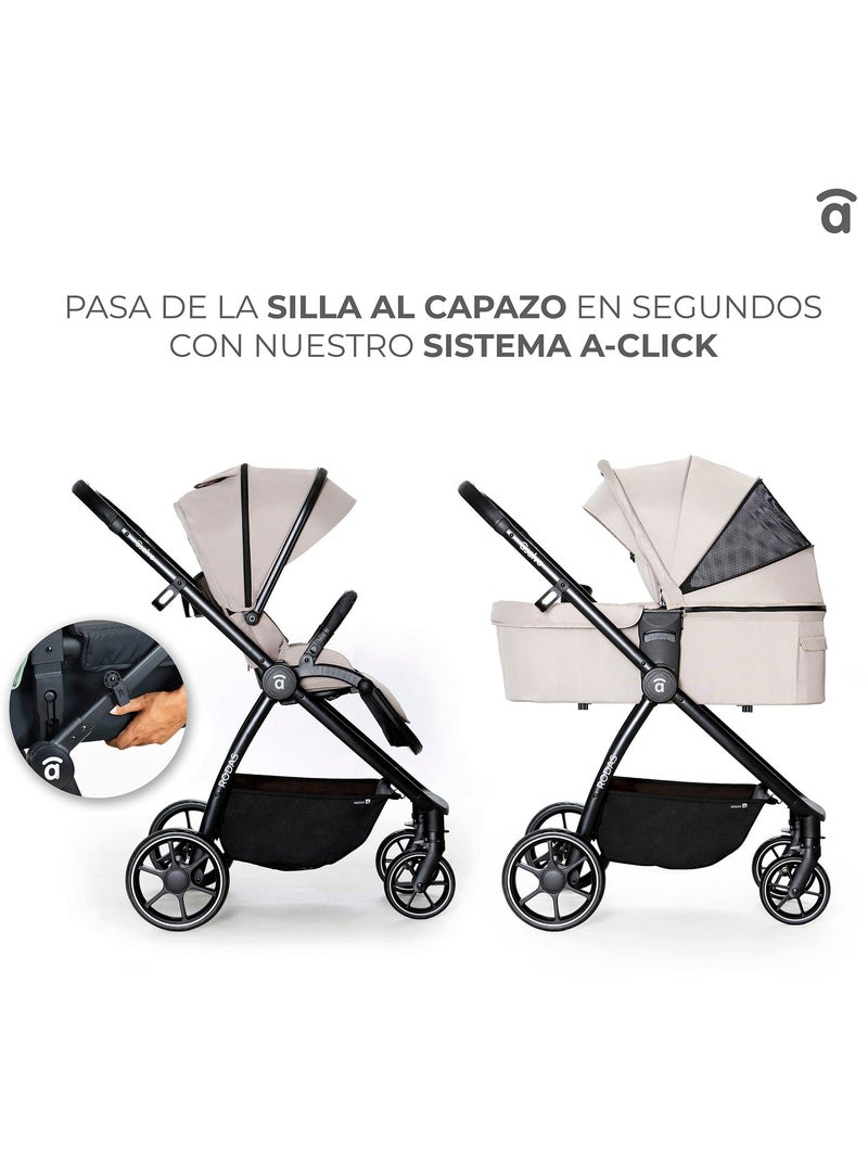 Poussette combinée trio 3 en 1 siège auto 0+ IRIS – nacelle - Rodas Beige - Kiabi