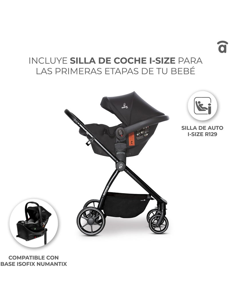Poussette combinée trio 3 en 1 siège auto 0+ IRIS – nacelle - Rodas Beige - Kiabi
