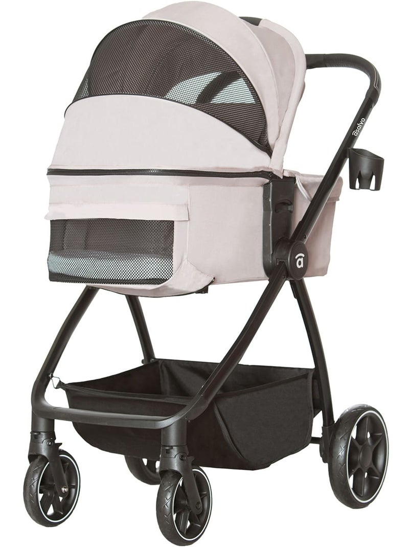 Poussette combinée trio 3 en 1 siège auto 0+ IRIS – nacelle - Rodas Beige - Kiabi