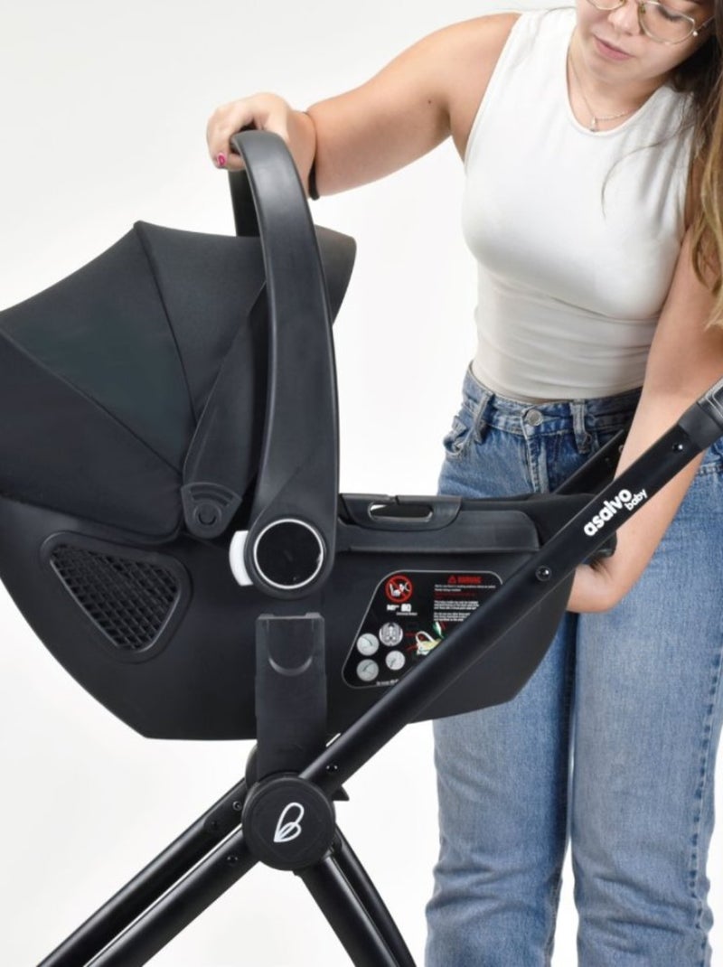 Poussette combinée trio 3 en 1 siège auto 0+ IRIS – nacelle - Rodas Noir - Kiabi