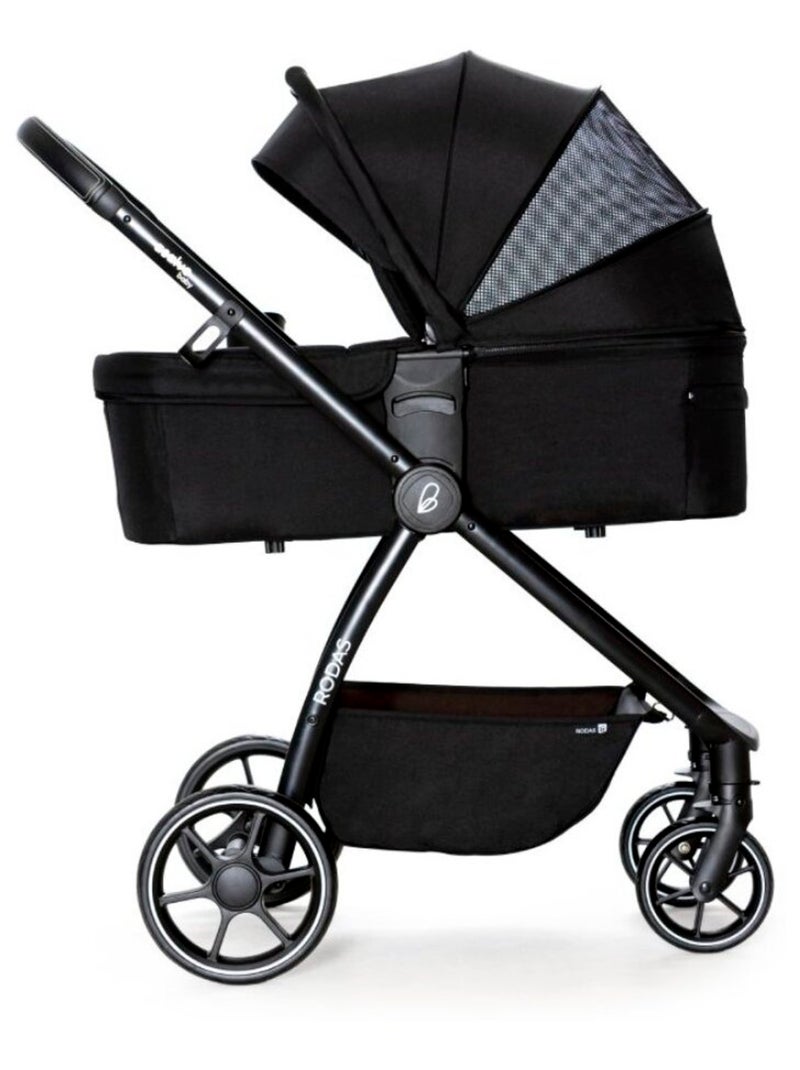 Poussette combinée trio 3 en 1 siège auto 0+ IRIS – nacelle - Rodas Noir - Kiabi