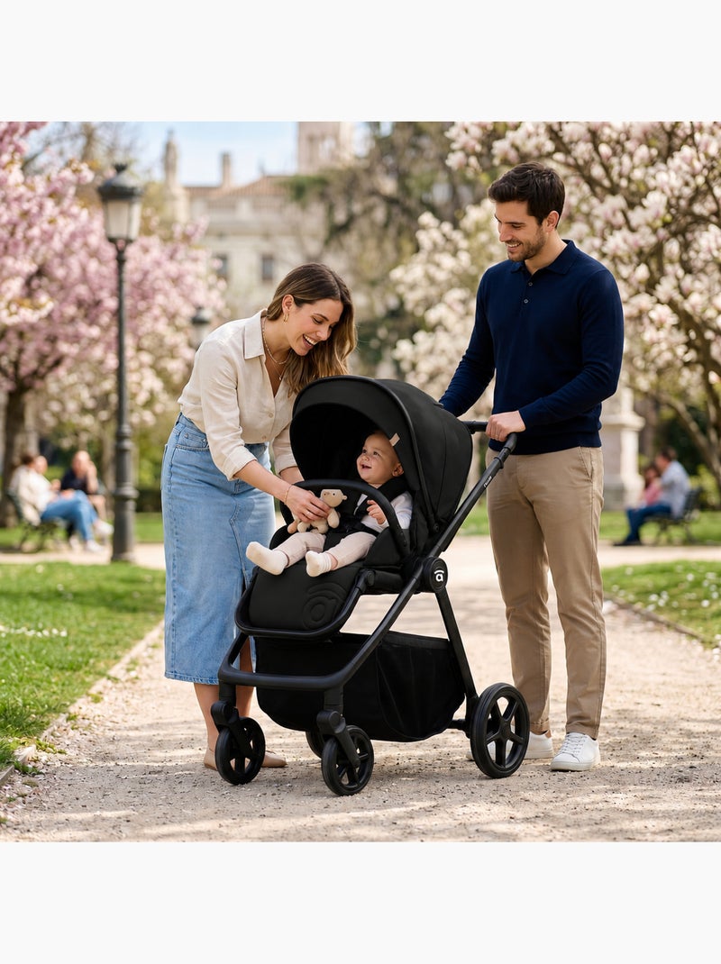 Poussette combinée trio Coco Asalvo Noir - Kiabi