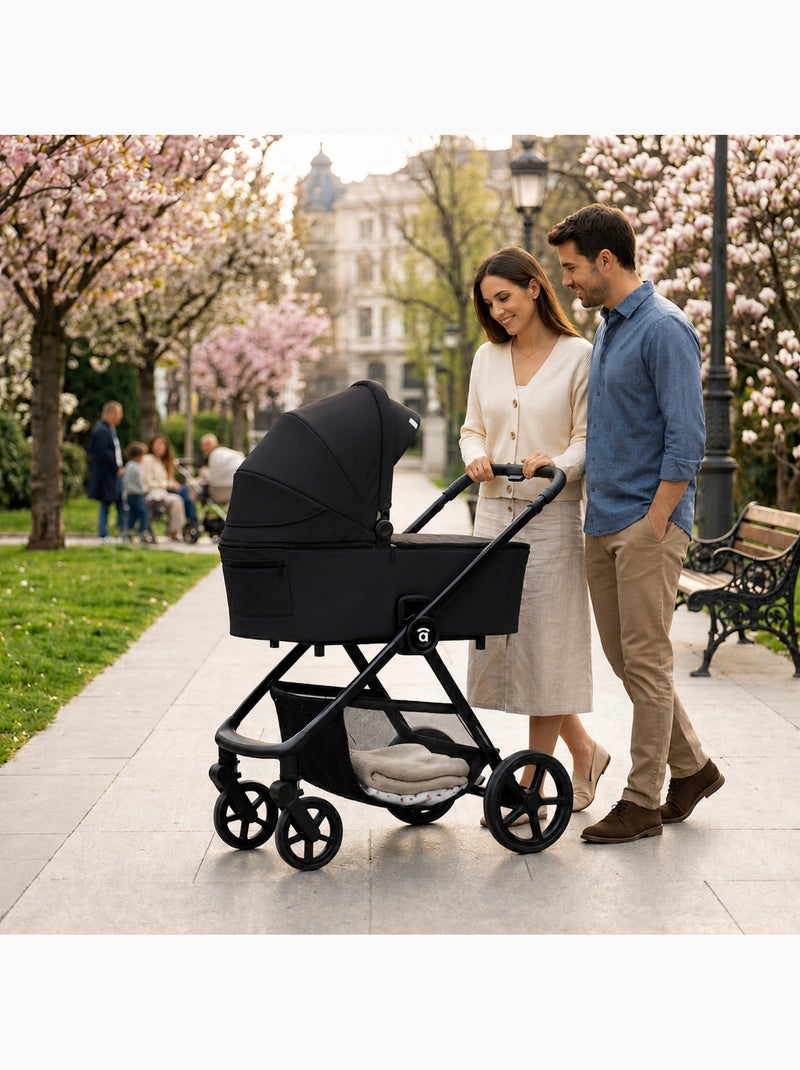 Poussette combinée trio Coco Asalvo Noir - Kiabi