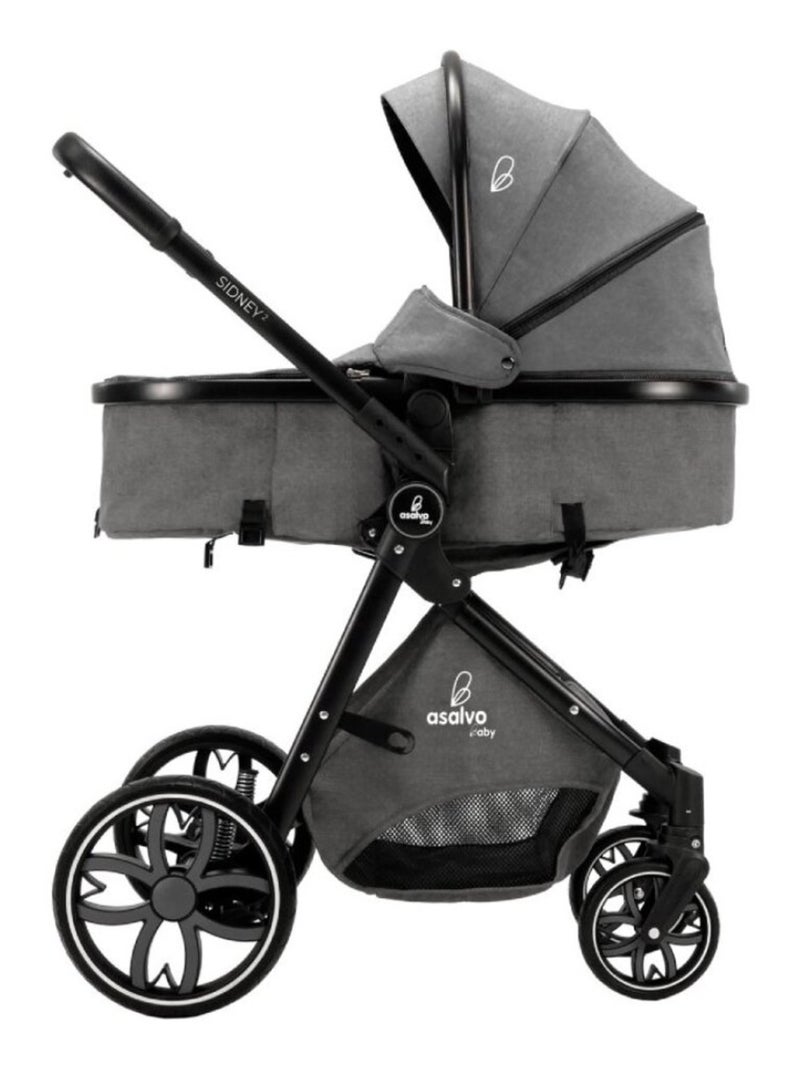 Poussette combinée trio Sidney 2 Noir Gris - Kiabi
