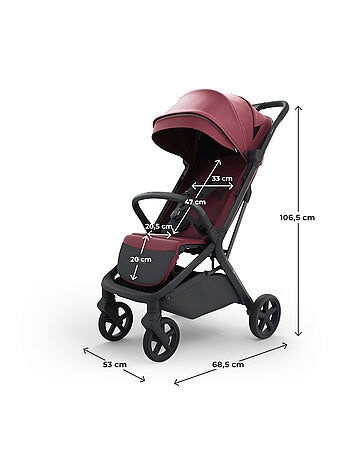 Poussette compacte autofolding avec grandes roues et suspension