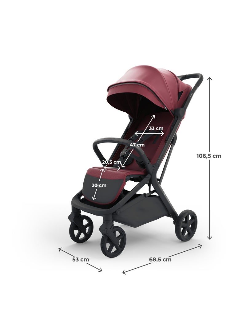 Poussette compacte autofolding avec grandes roues et suspension Bordeaux - Kiabi
