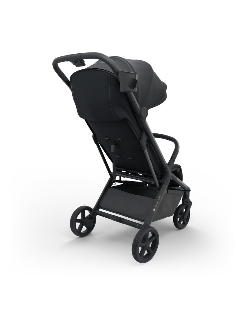 Poussette compacte autofolding avec grandes roues et suspension Noir - Kiabi