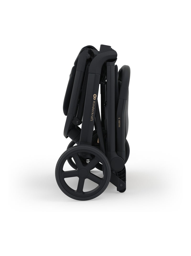 Poussette compacte autofolding avec grandes roues et suspension Noir - Kiabi