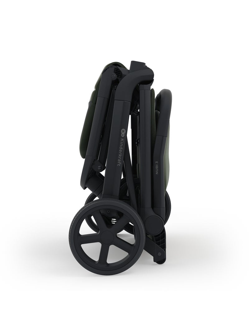 Poussette compacte autofolding avec grandes roues et suspension Vert - Kiabi