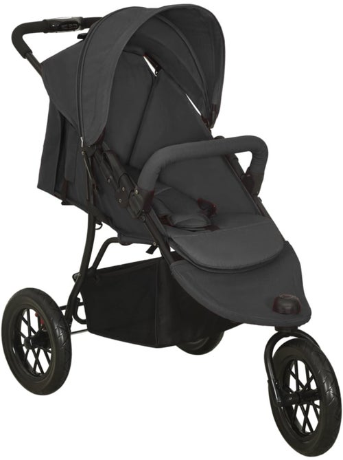 Poussette compacte en acier à pliage une main - vidaxl - Kiabi