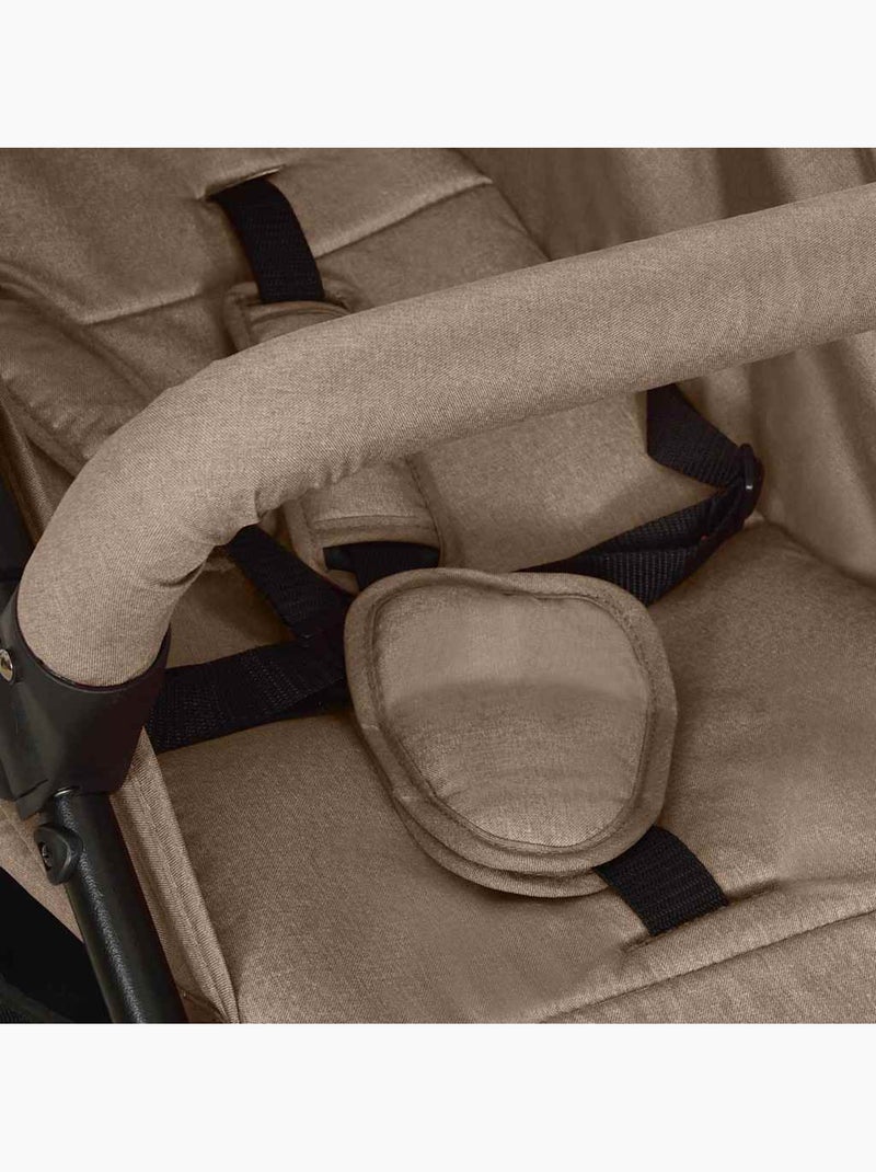 Poussette compacte en acier à pliage une main - vidaxl Taupe - Kiabi