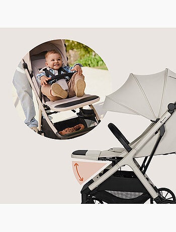 Poussette compacte LIONELO Cloe Plus - Grandes roues - Pliage automatique - Ventilation