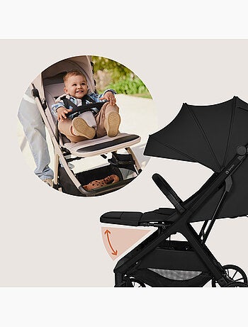 Poussette compacte LIONELO Cloe Plus - Grandes roues - Pliage automatique - Ventilation
