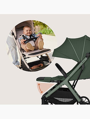 Poussette compacte LIONELO Cloe Plus - Grandes roues - Pliage automatique - Ventilation