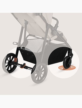 Poussette compacte LIONELO Emerald - Légère - Amortissements - Pliage à une main - Grand panier